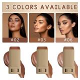 Foundation Stick Beauty Balm Serum Boosted Skin Tint, Solid Tinted Moisturizing Serum Contour Stick Foundation Face for Women, for Face Natural Makeup (06, 18g)