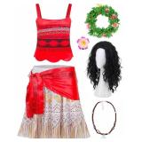 Cabeny Adult Women Halloween Costume Set with Wig Necklace Princess Costume Dress Up Birthday Outfits Ocean Theme Party CA041-XXXL