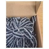 Super Bang 8 Pcs Black/Silver Velvet Christmas Bows for Christmas Tree Decorations Door Wreath Garland Bow Ornaments, for Gift Wrapping Wedding Home Holiday Party Decor