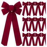 Crowye 12 Pcs Large LED Bow Decorations