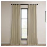 HPD Half Price Drapes Light Beige Heritage Plush Velvet Room Darkening Curtains for Bedroom & Living Room Curtains (1 Panel)  Window Curtains 120 inches long  Rod Pocket Curtains & Drapes  50W X 120L