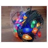 100 ft. 50 LED Faceted Steady C9 Outdoor White Christmas String Light - Retail: $80