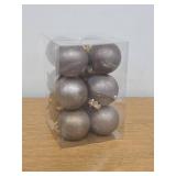 12 Pcs Textured Christmas Ball Ornaments 2.36'' Neutral Christmas Tree Decor