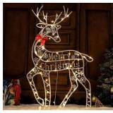Reindeer Christmas Decorations, Outdoor Deer Lights, Standing Reindeer,\