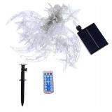 Angoily Star and Moon Led Fairy Lights Solar-Powered String Light Remote Control for Bedroom Garden Holiday Decorations Solar Charging Use WORKS - Retail: $36