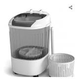 COSTWAY Mini Portable Washing Machine, 5.5 lbs Capacity, Compact Laundry Washer with Spin Tub & Drain Hose, Perfect for Apartment Dorms RV Home (Blue) - Retail: $76