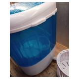 COSTWAY Mini Portable Washing Machine, 5.5 lbs Capacity, Compact Laundry Washer with Spin Tub & Drain Hose, Perfect for Apartment Dorms RV Home (Blue) - Retail: $76