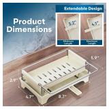 Caumic Sink Caddy Sponge Holder for Kitchen, Sink Countertop Organizer with Drip Tray for Storing Soap Dispensers and Kitchen Accessories