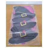 Gandeer 100 Pcs Disposable Paper Placemats Witch Party Supplies Pink Crown Paper Placemats Summer Halloween Witch Hat Shaped mats for Wedding Dinner Table Princess Theme Birthday Decorations 3 Pack