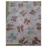 WRAPLULU Pink Christmas Bow Wrapping Paper - 4 Jumbo Sheets, 28 * 40 Inches - Pink Gingerbread Bow Xmas Gift Wrapping Paper, Perfect for Girls Christmas, Birthdays, and Winter Celebrations 3 Pack