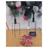 HOMCOM 2 Pieces Prelit Artificial Christmas Tree with LED, Mini Xmas Tree WORKS