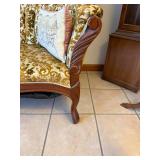 Victorian Couch / wood and fabric / Angel Pillow