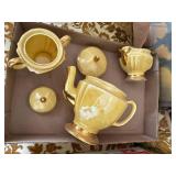 24 kt. Gold Teapot, Creamer & Sugar Set--FR