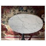 Marble Top Wood Coffee Table--FR