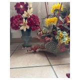 Miscellaneous Fake Flowers & Live Christmas Cactus--FR