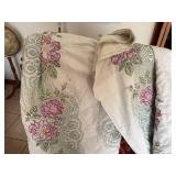 Unfinished Embroidered Table Cloths and Baby Blanket--FR
