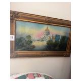 Reverse Painting on Flat Glass of US Capital--FR