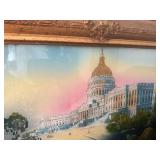 Reverse Painting on Flat Glass of US Capital--FR