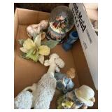 Christmas Snow Globe & Miscellaneous Antique Decor--FR