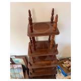 Ornate Wood 5 Shelf Tiered Display--FR