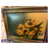 Large Mirror & Miscellaneous Vintage Wall Pictures--Hall