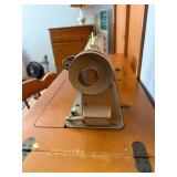 Vintage Singer Sewing Machine w/ Cabinet--SBRM