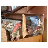 Mary, Joseph & Baby Figurine & Angel Clock--SBRM