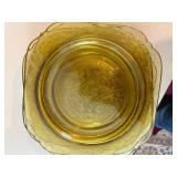 Amber Madrid Depression Plates x6 (small)--BP