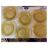 Amber Madrid Depression Plates x6 (small)--BP