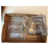 Glass Pitcher & Glasses x3--BP