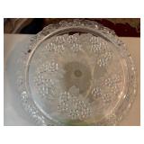 Cake Plates x2 (green & clear)--BP