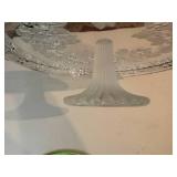 Cake Plates x2 (green & clear)--BP