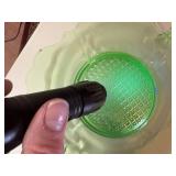 Uranium Glass Sandwich Plate w/ Handles (green)--BP