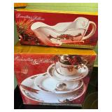 Poinsettia Ribbon Holiday Glassware--K