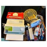 Envelopes, Pencils & Desk Fan--K