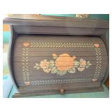 Roll Top Wooden Bread Box--K