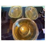 Amber Madrid Federal Depression Bowls x3--K