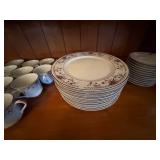 Claremont Japan China Set (Plates x10, Saucers x11 and Cups x12)--K