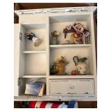 Wall Shelf W/ Miniature Figurines--LR