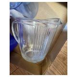 Pitchers (Plastic & Glass) & Plastic Bowl w/ Lid--LR