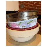 Stone Bowls x2 & Stainless Bowls--K