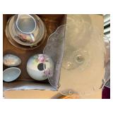 Miscellaneous China Set Pieces, Glass Egg & Cake Platter (Germany, Vessra & More)--BP