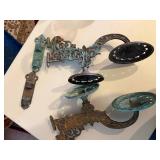 Vintage Brass Lamp Holders w/ wall Mounts--BP