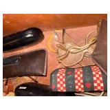 Wrist Watches, Pocket Watches, Eye Glasses w/ Cases in Vintage Make-up Case--BP