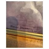 Painting of Jesus in Gold Frame (24" x 20")--LR