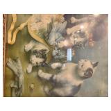 Vintage Kitten Print Wall Art (25" x 21")--LR