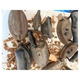 Antique (small) SAD Flat Irons x9--Gar