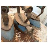 Blue Gals Kerosene Fired Flat Irons x3--Gar