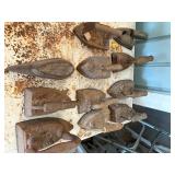 Miscellaneous Antique SAD Flat Irons x11--Gar