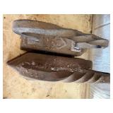 Antique Flat Irons x2--Gar